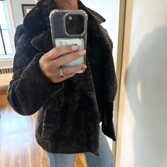 Theory Clairene Moto Jacket in Shearling - Picture 9 of 15